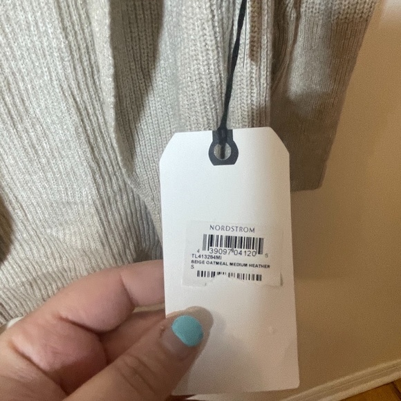 NWT leith beige oatmeal cardigan ( with flaws) - Picture 6 of 9